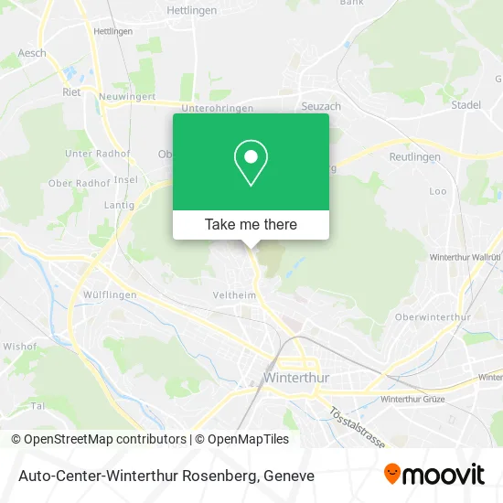 Auto-Center-Winterthur Rosenberg map