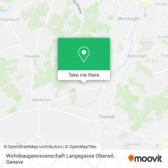 Wohnbaugenossenschaft Langegasse Oberwil map