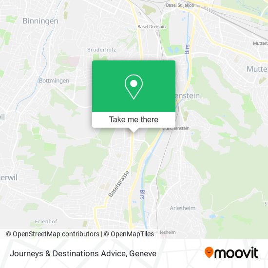 Journeys & Destinations Advice map
