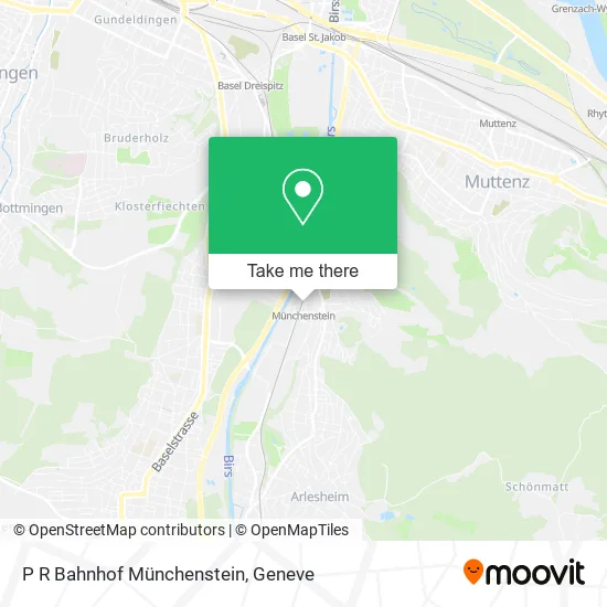 P R Bahnhof Münchenstein map