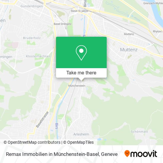 Remax Immobilien in Münchenstein-Basel map