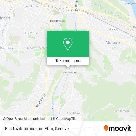 Elektrizitätsmuseum Ebm map