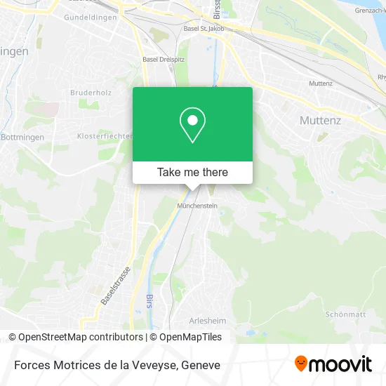 Forces Motrices de la Veveyse map