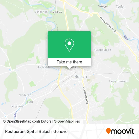 Restaurant Spital Bülach map