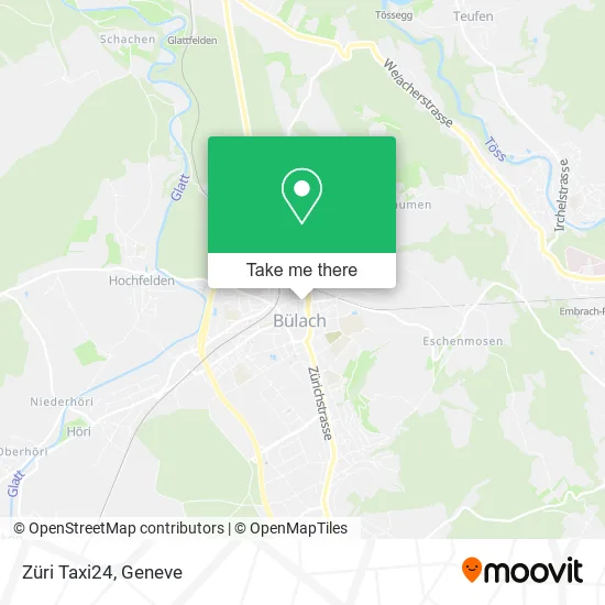 Züri Taxi24 map