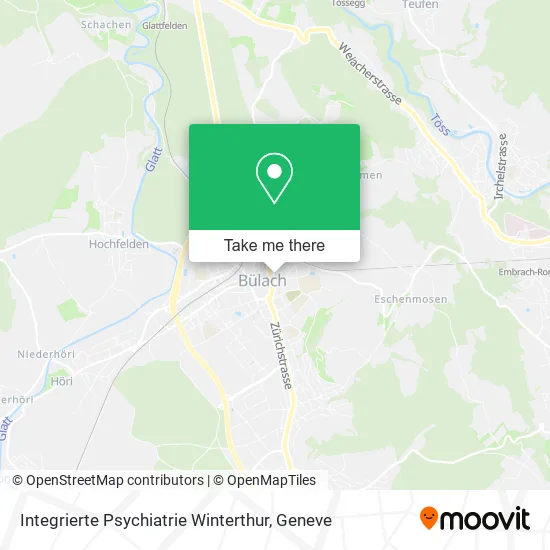 Integrierte Psychiatrie Winterthur map