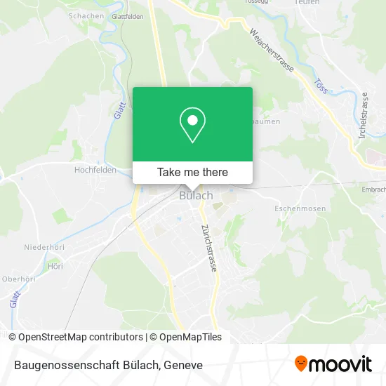 Baugenossenschaft Bülach map