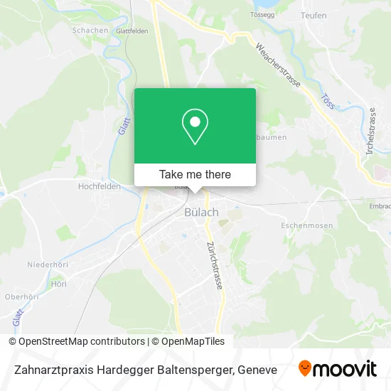 Zahnarztpraxis Hardegger Baltensperger map
