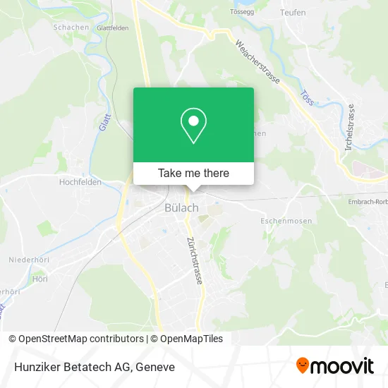 Hunziker Betatech AG map