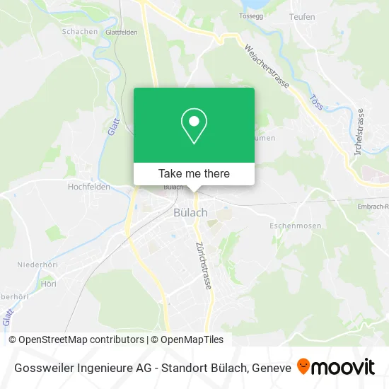 Gossweiler Ingenieure AG - Standort Bülach map