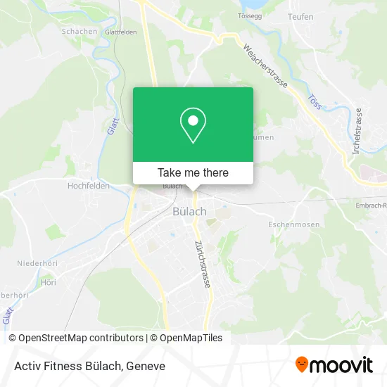 Activ Fitness Bülach map