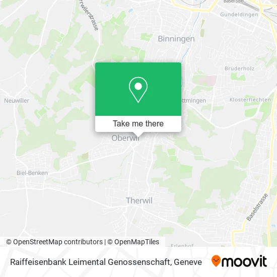 Raiffeisenbank Leimental Genossenschaft map