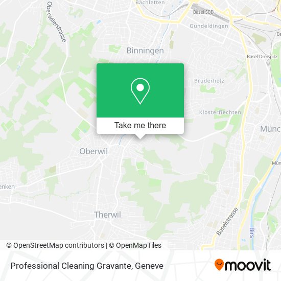 Professional Cleaning Gravante map