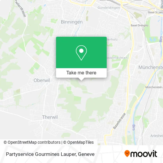 Partyservice Gourmines Lauper map