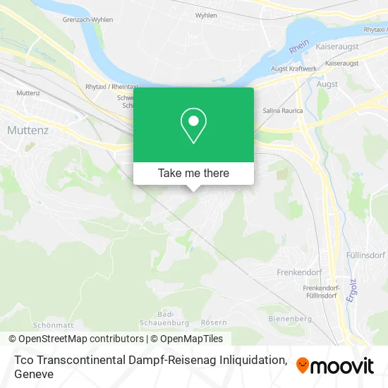 Tco Transcontinental Dampf-Reisenag Inliquidation map