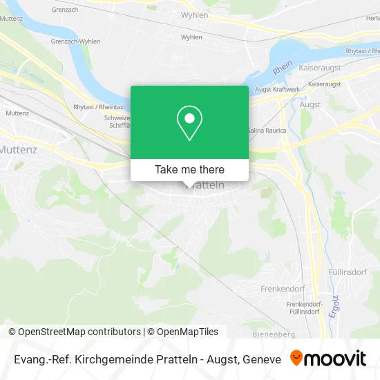Evang.-Ref. Kirchgemeinde Pratteln - Augst map