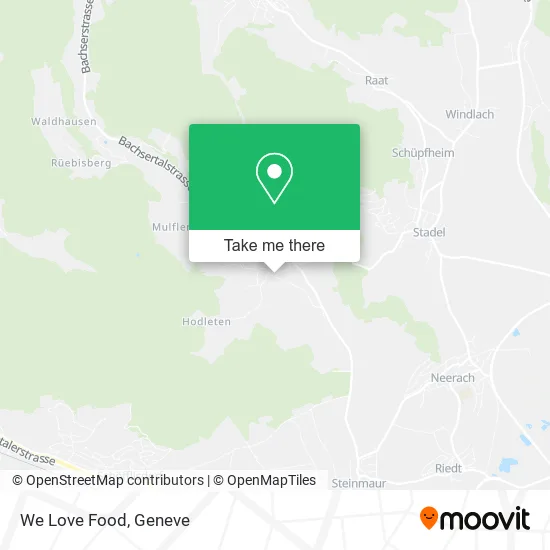 We Love Food map
