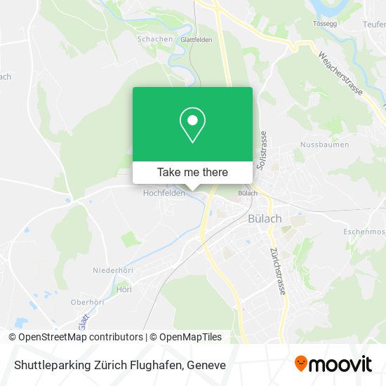 Shuttleparking Zürich Flughafen map