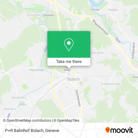P+R Bahnhof Bülach map