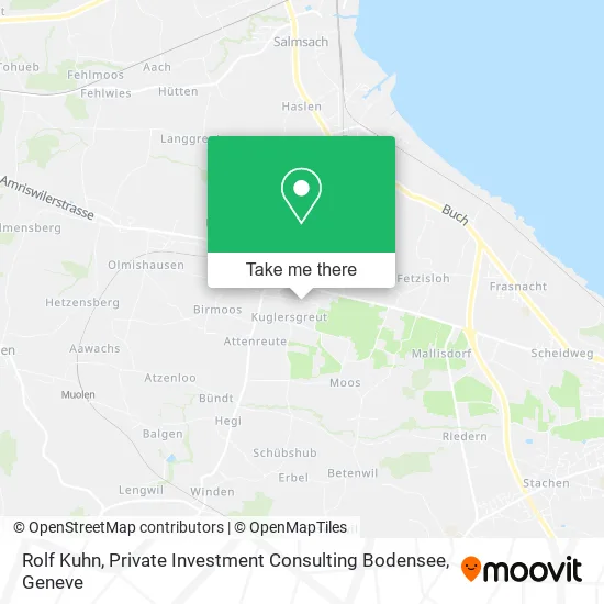 Rolf Kuhn, Private Investment Consulting Bodensee map