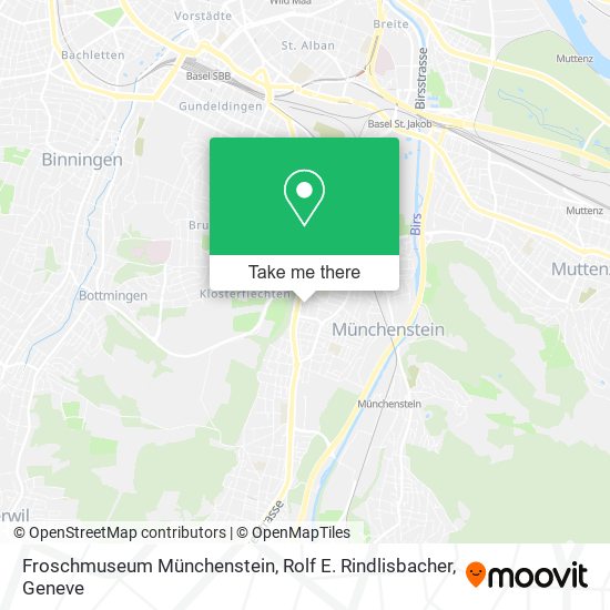 Froschmuseum Münchenstein, Rolf E. Rindlisbacher map