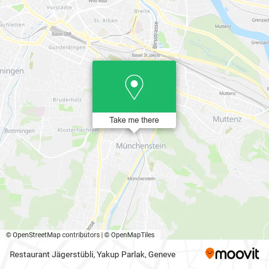 Restaurant Jägerstübli, Yakup Parlak map