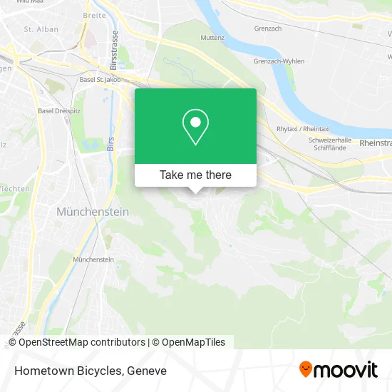 Hometown Bicycles map