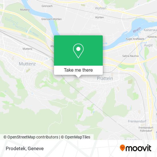 Prodetek map