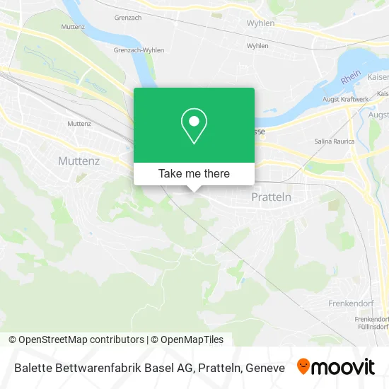 Balette Bettwarenfabrik Basel AG, Pratteln map