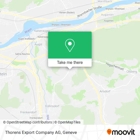 Thorens Export Company AG map