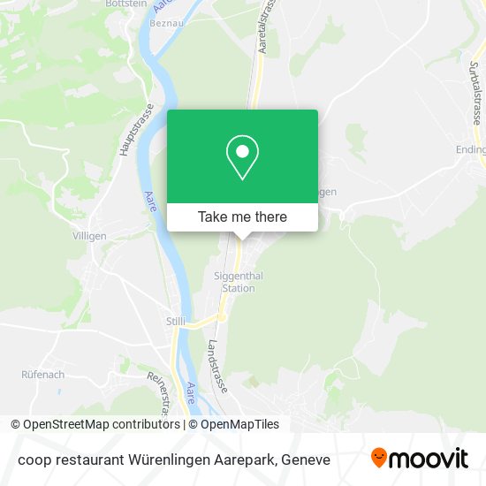 coop restaurant Würenlingen Aarepark map