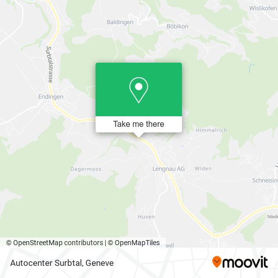 Autocenter Surbtal map