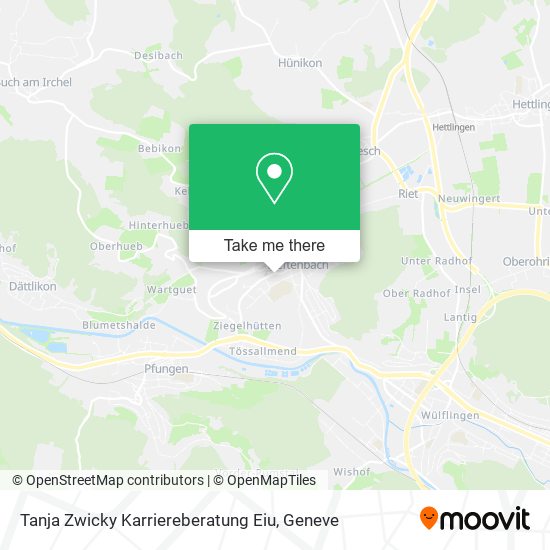 Tanja Zwicky Karriereberatung Eiu map