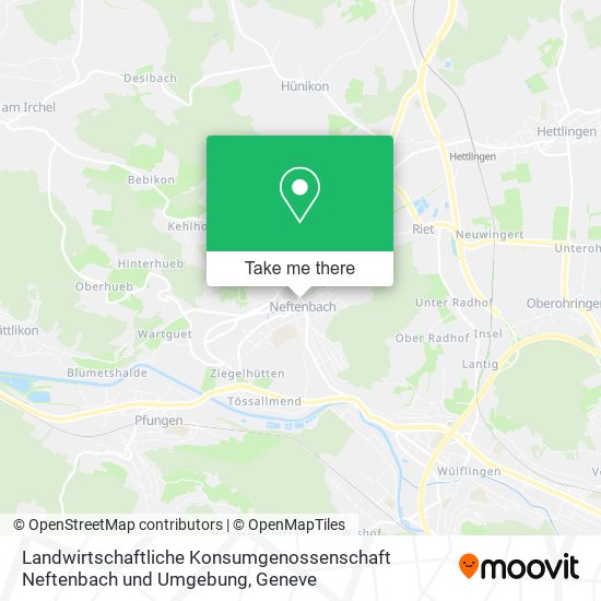 Landwirtschaftliche Konsumgenossenschaft Neftenbach und Umgebung map
