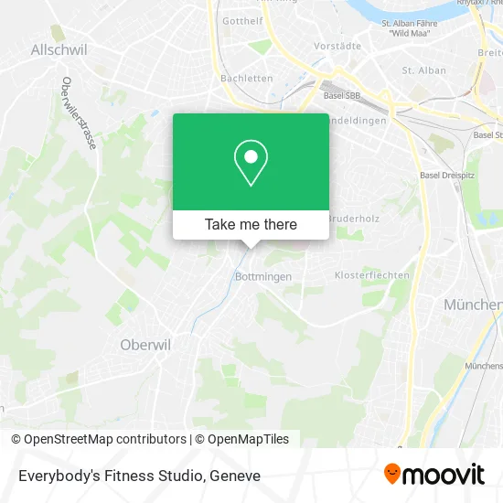Everybody's Fitness Studio map