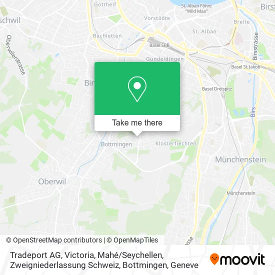 Tradeport AG, Victoria, Mahé / Seychellen, Zweigniederlassung Schweiz, Bottmingen map