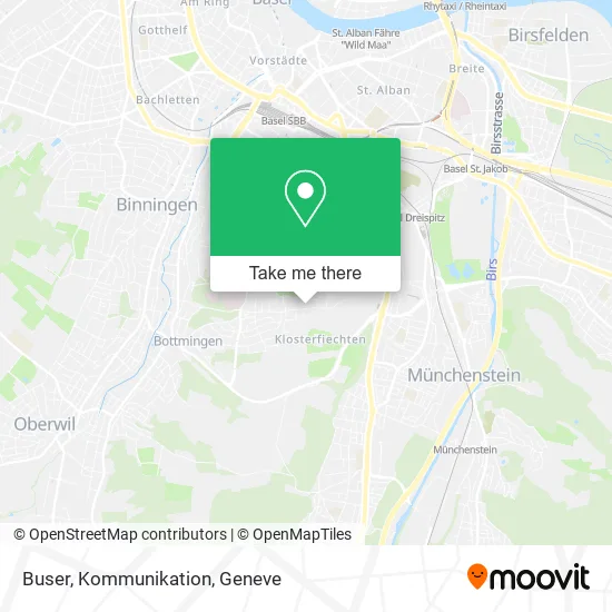 Buser, Kommunikation map