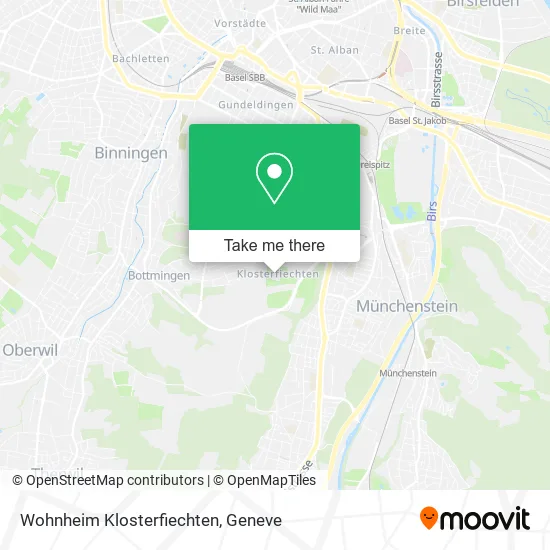 Wohnheim Klosterfiechten map