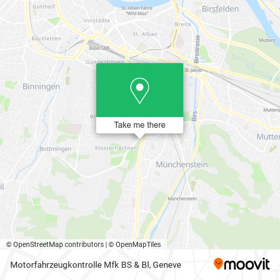 Motorfahrzeugkontrolle Mfk BS & Bl map