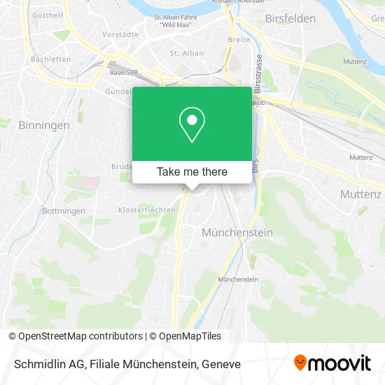 Schmidlin AG, Filiale Münchenstein map