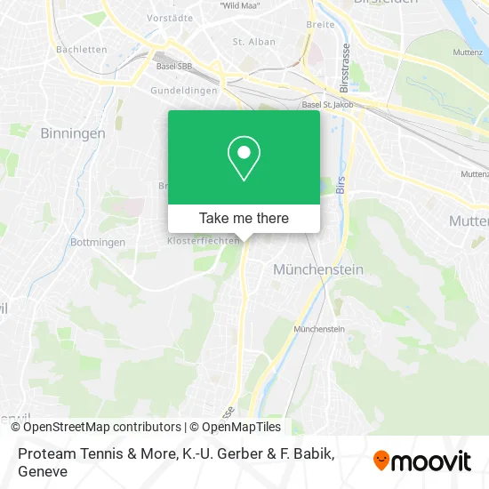 Proteam Tennis & More, K.-U. Gerber & F. Babik map