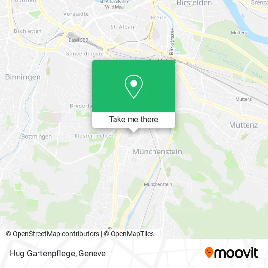 Hug Gartenpflege map