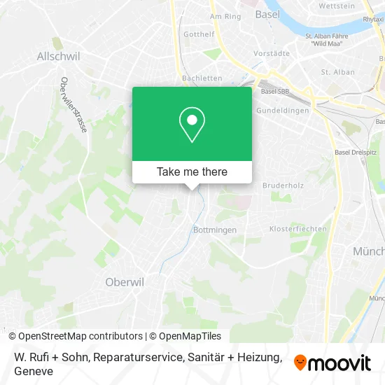 W. Rufi + Sohn, Reparaturservice, Sanitär + Heizung map