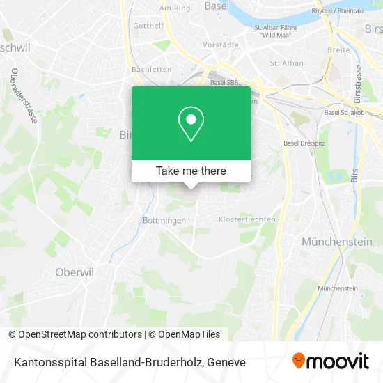 Kantonsspital Baselland-Bruderholz map