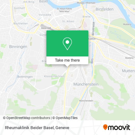 Rheumaklinik Beider Basel map