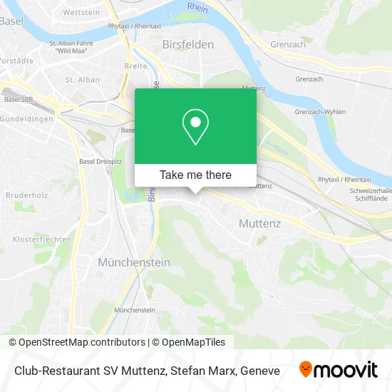 Club-Restaurant SV Muttenz, Stefan Marx map