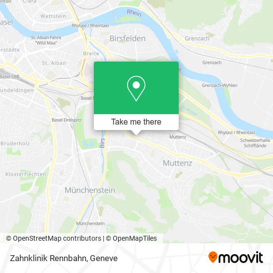 Zahnklinik Rennbahn map
