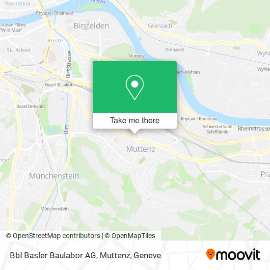 Bbl Basler Baulabor AG, Muttenz map