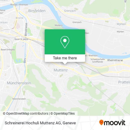 Schreinerei Hochuli Muttenz AG map