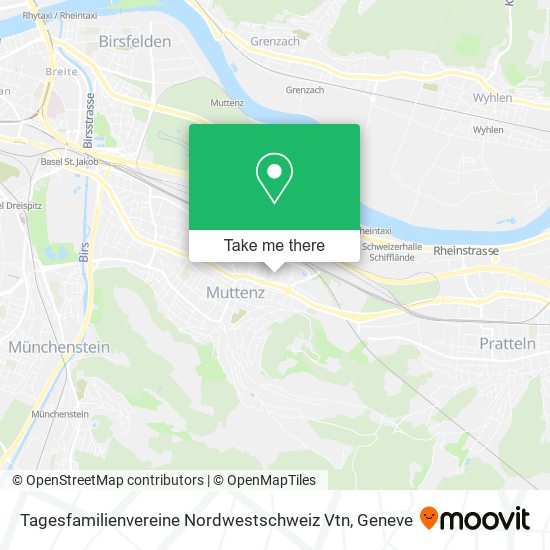 Tagesfamilienvereine Nordwestschweiz Vtn map